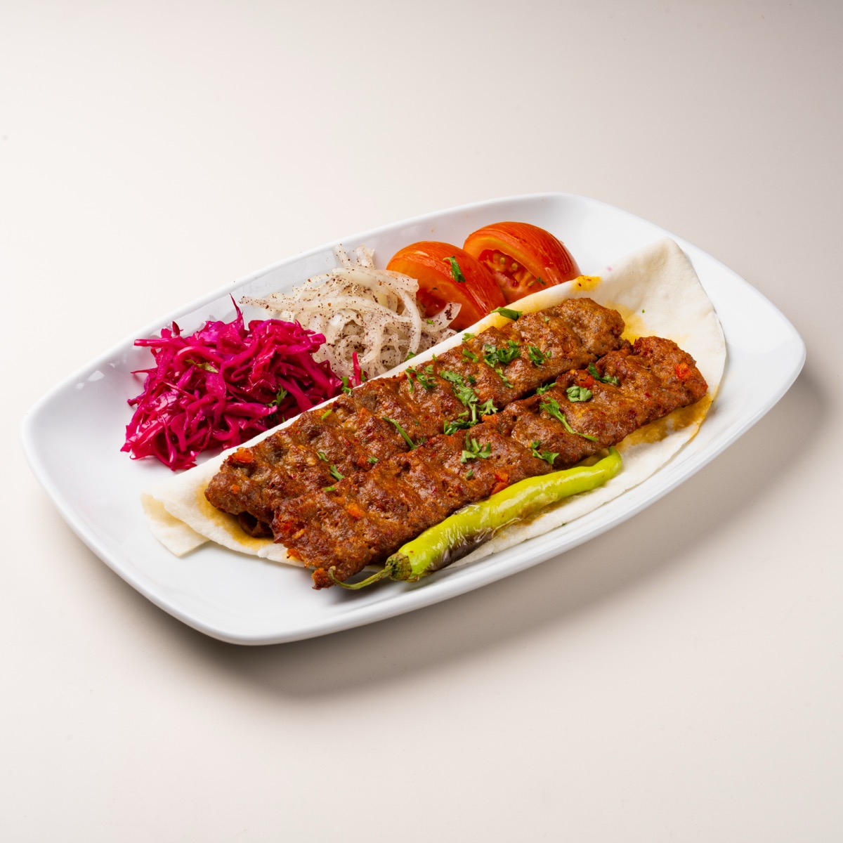 Lamb Adana skewer grilled to perfection