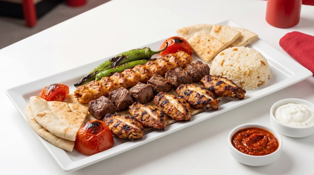 Mixed Grill Platter with lamb and chicken